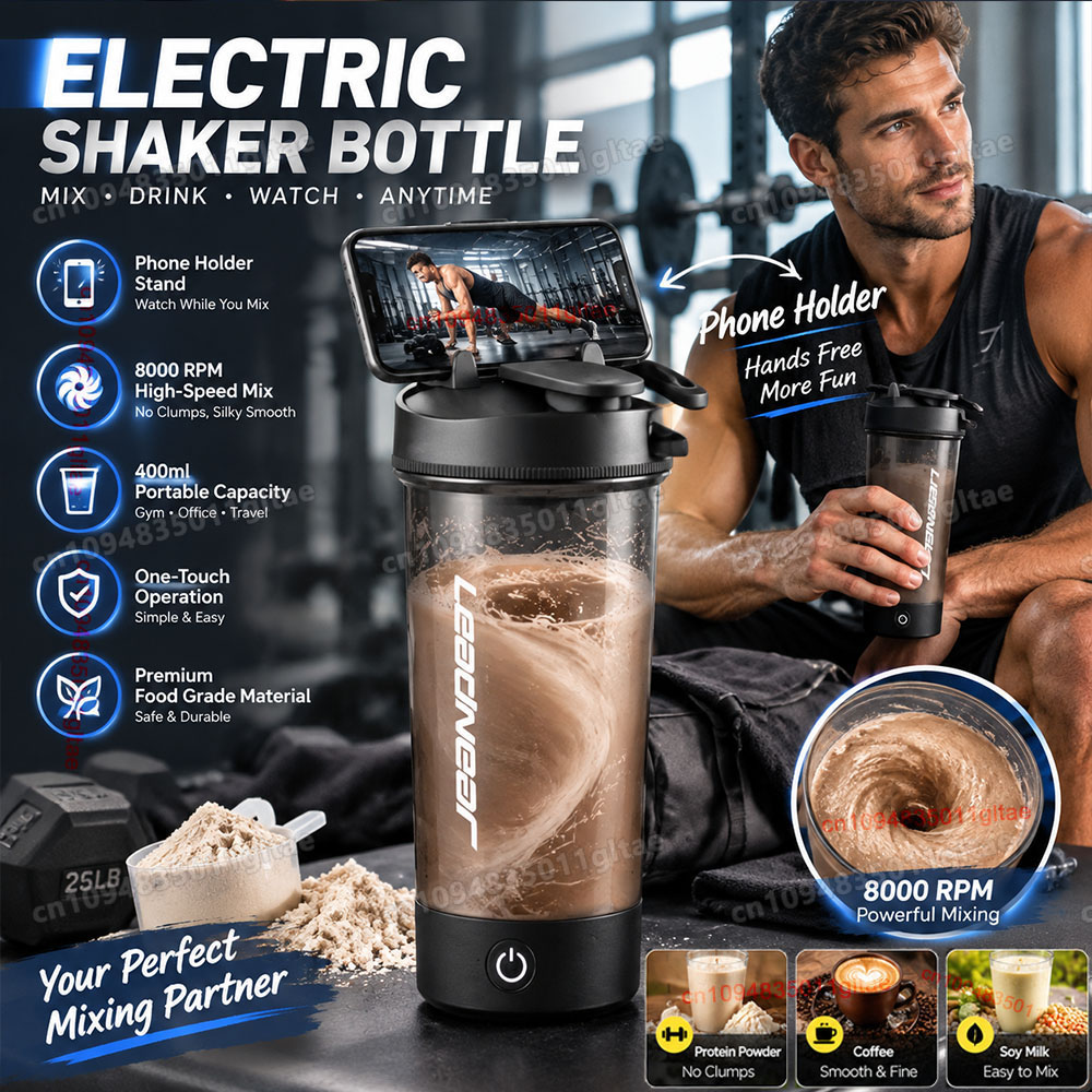 Protein Bar - 400-700ml Elektrischer Shaker-Becher, selbstmischender intelligenter Shaker,