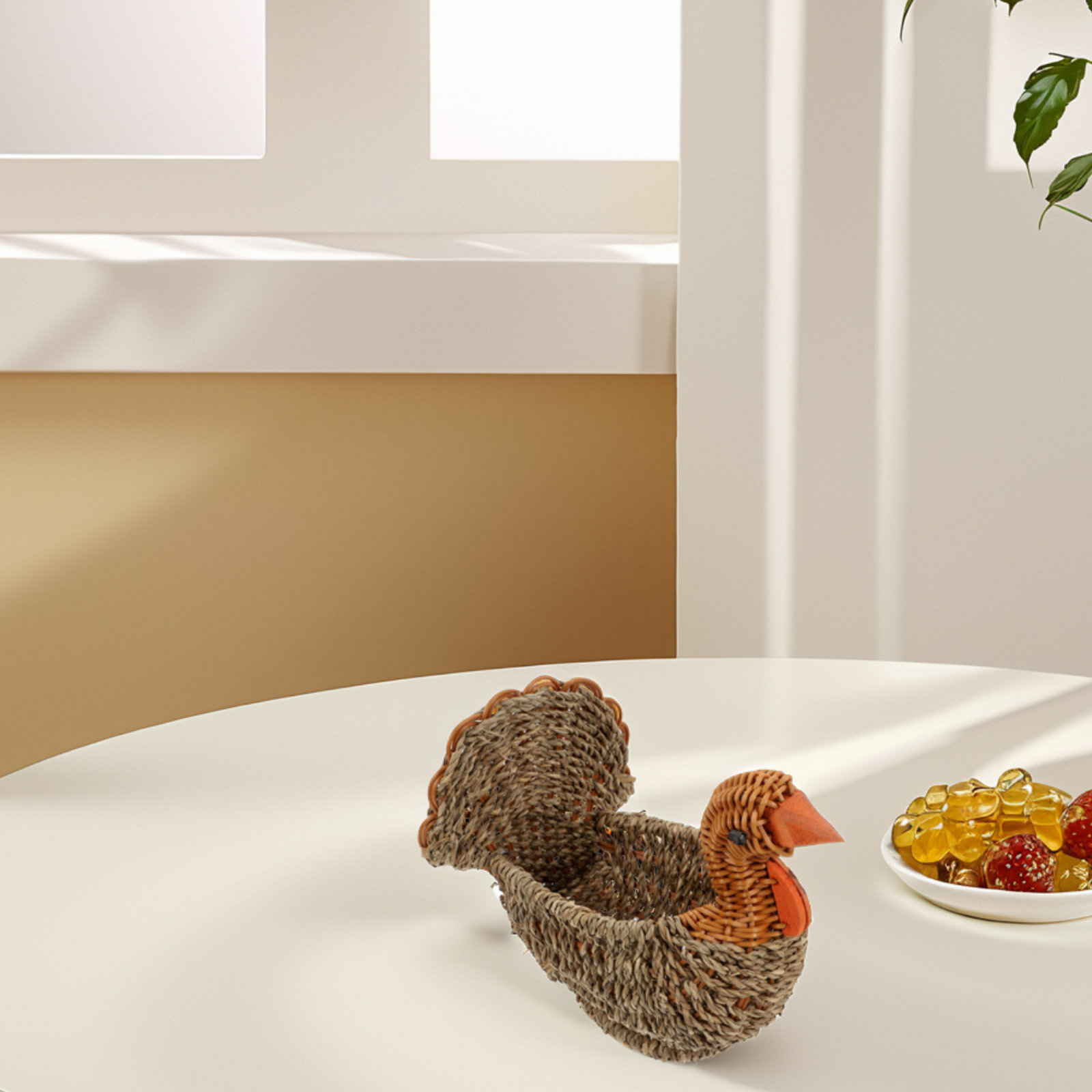 Dried Fruit - Türkisch geformter gewebter Aufbewahrungskorb aus getrocknetem
