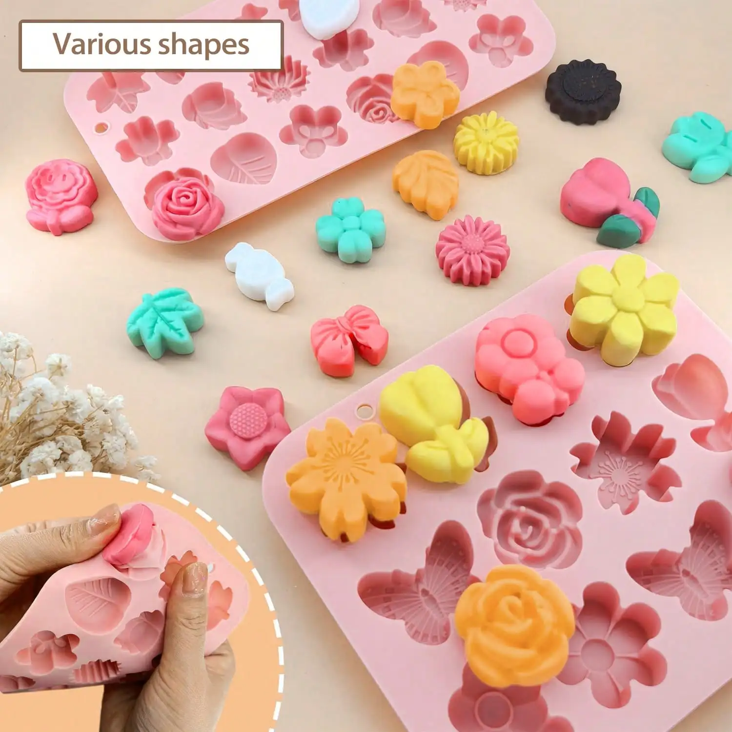 1-2 Stück Silikonformen mit Bl – Gummy Candy Bewertung und Preis
